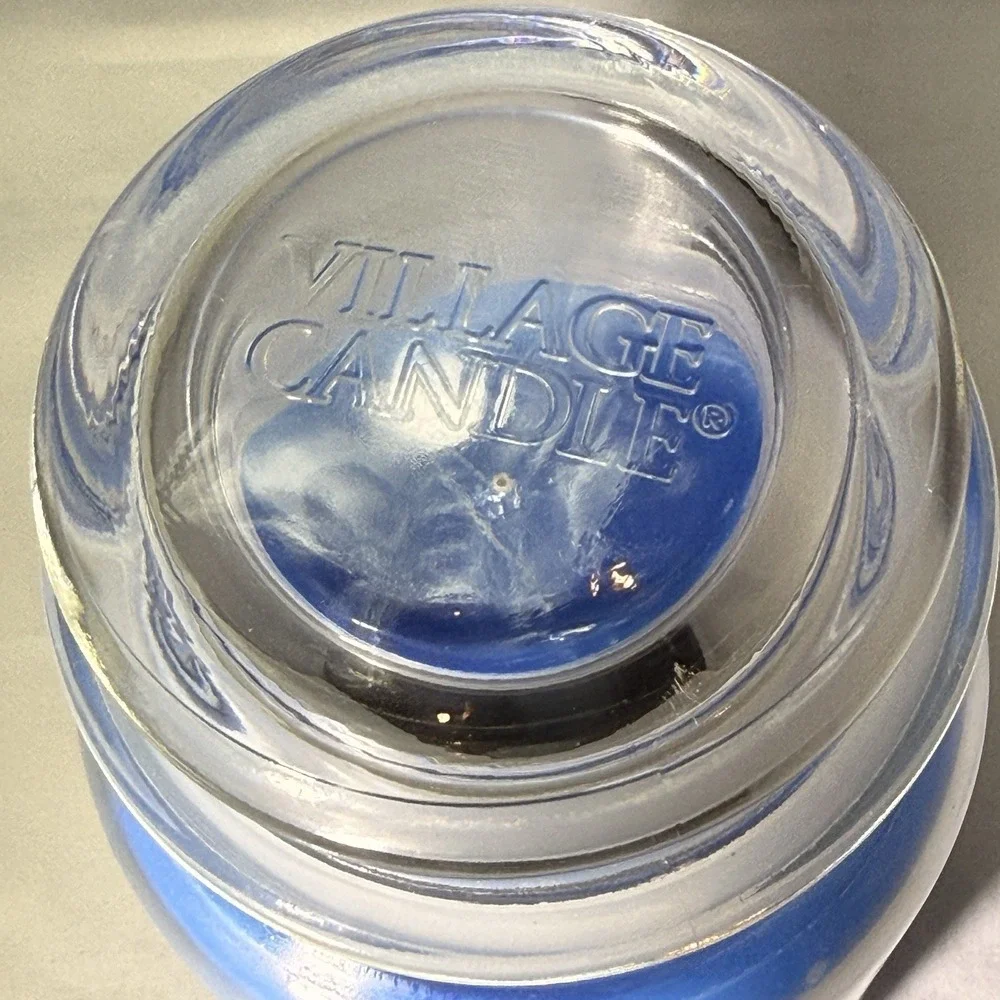 Summer Breeze Large Glass Apothecary Jar, Scented Candle, 21.25 Oz, Blue